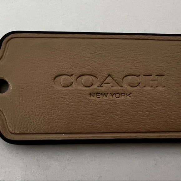 Coach Leather Bag Tag | Dark Tan/Light Brown - Picture 4 of 4